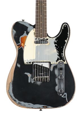 Fender Limited Edition Joe Strummer Telecaster Guitar Road Worn Black w/Case Body View